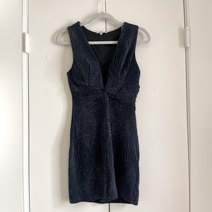 Charlotte Russe Navy Glitter Dress